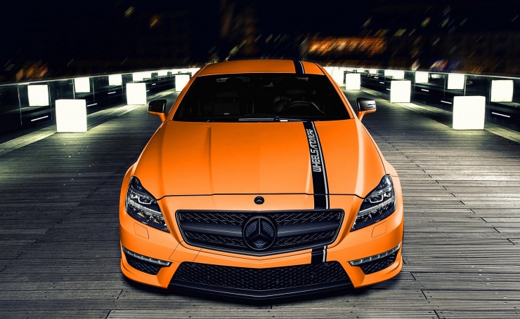 Оранжевый Mercedes-Benz CLS 63 AMG, тюнинг