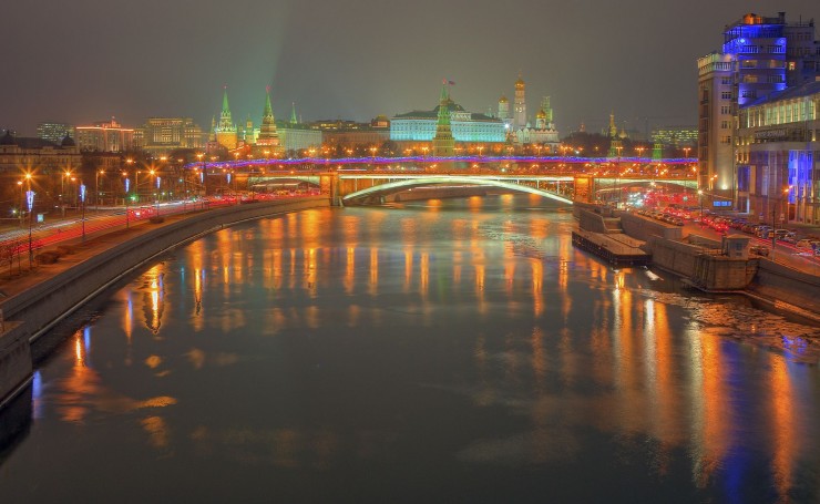 Подсветка ночной Москвы