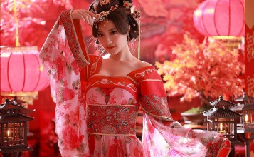 Китаянка в национаьном костюме