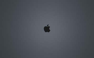 Логотип Apple на сером фоне