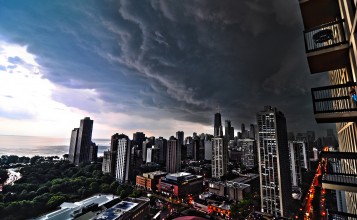 Мощный шторм над Чикаго