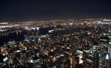 Ночной Нью-Йорк с высоты