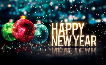 Счастливого Нового года, новогодние шары