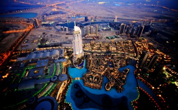 Вид на Дубай с высоты
