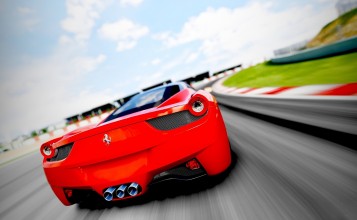 Зад красной Ferrari