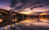 Мост в Будапеште вечером, Венгрия