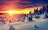 Потрясающий зимний закат