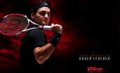 Роджер Федерер (Roger Federer) с ракеткой