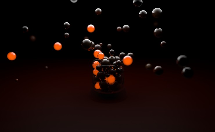 3D шарики в стакане