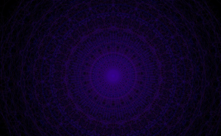 Абстрактные сине-фиолетовые круги