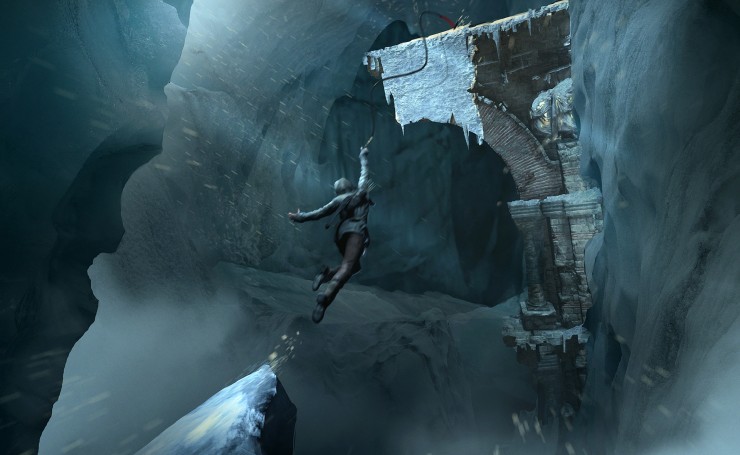 Rise of The Tomb Raider, Лара в прыжке