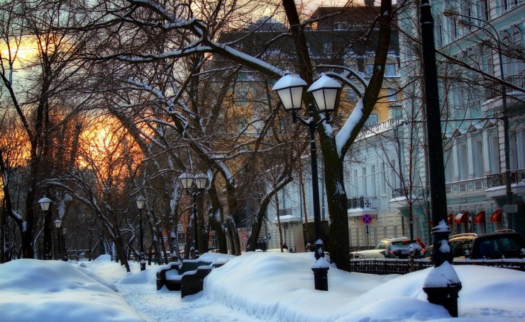 Зимний московский пейзаж
