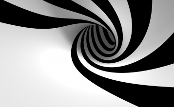Черно-белая 3D спираль