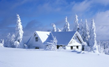 Дом засыпан снегом