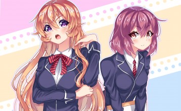 Две аниме девушки, Erina, Hisako, Shokugeki no Soma