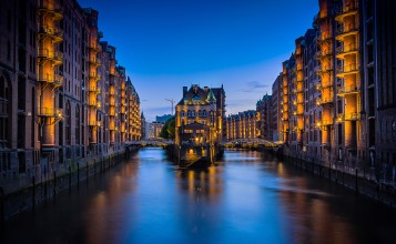 Канал в Гамбурге, Германия