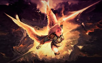 Летящий ангел воин