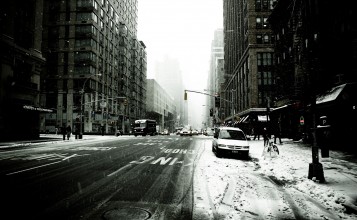 Мрачный зимний Нью-Йорк