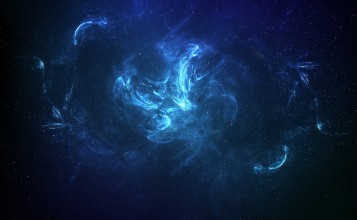 Синяя космическая туманность