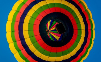 Вид снизу на воздушный шар