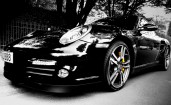 Черный Porsche Turbo