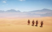 Четыре всадника на лошадях в пустыне, Battlefield 1