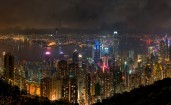 Гонконг в ночное время
