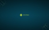 Логотип Android на синем фоне