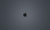Логотип Apple на сером фоне