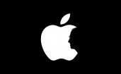 Логотип Apple с силуэтом Стива Джобса