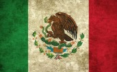 Мексиканский флаг на грунте