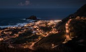 Ночь, город, огни, Мадейра, Порту-Мониш