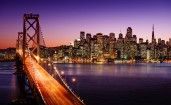 Ночной Сан-Франциско и мост Золотые ворота