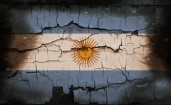 Потрескавшийся флаг Аргентины