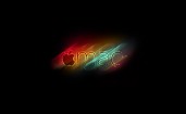 Радужная надпись Apple Mac