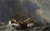 Рисунок кораблей в шторм