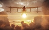 Самолет в облаках на закате, Battlefield 1