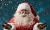 Санта-Клаус в темных очках