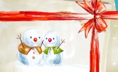 Счастливые снеговики