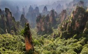 Скалы и лес в Китае