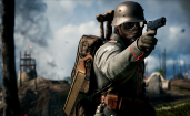 Солдат в каске и противогазе с пистолетом, Battlefield 1