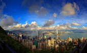 Вид на Гонконг с горы