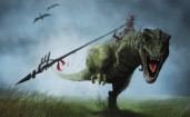 Воин на динозавре