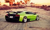 Зеленая Lamborghini Murcielago
