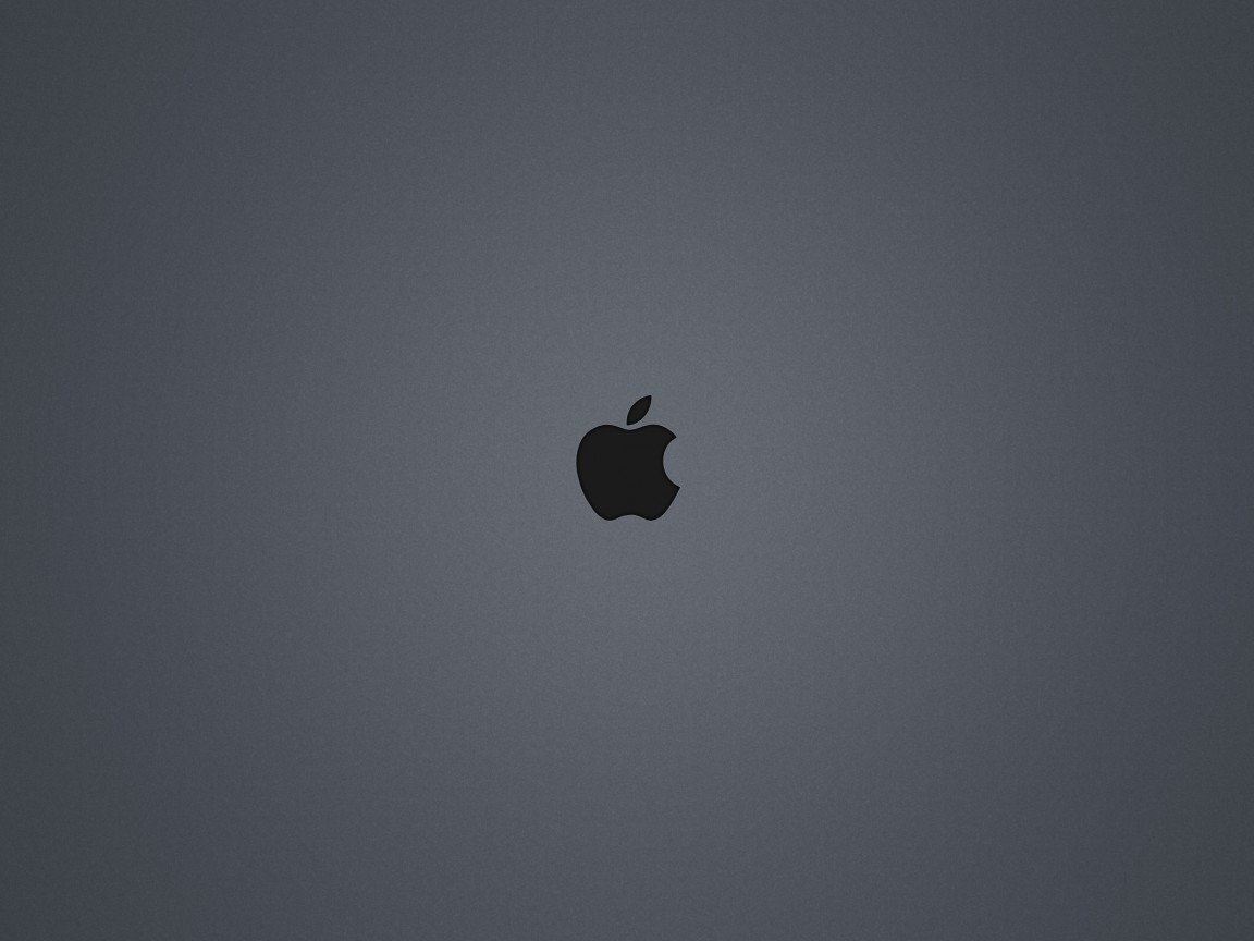 Логотип Apple на сером фоне 1152x864