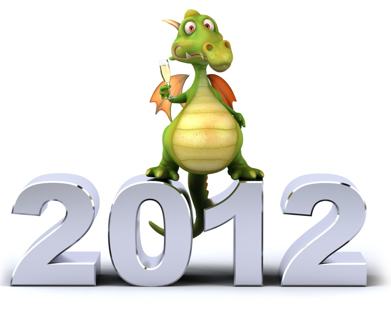 Новый 2012 год Дракона 1280x1024