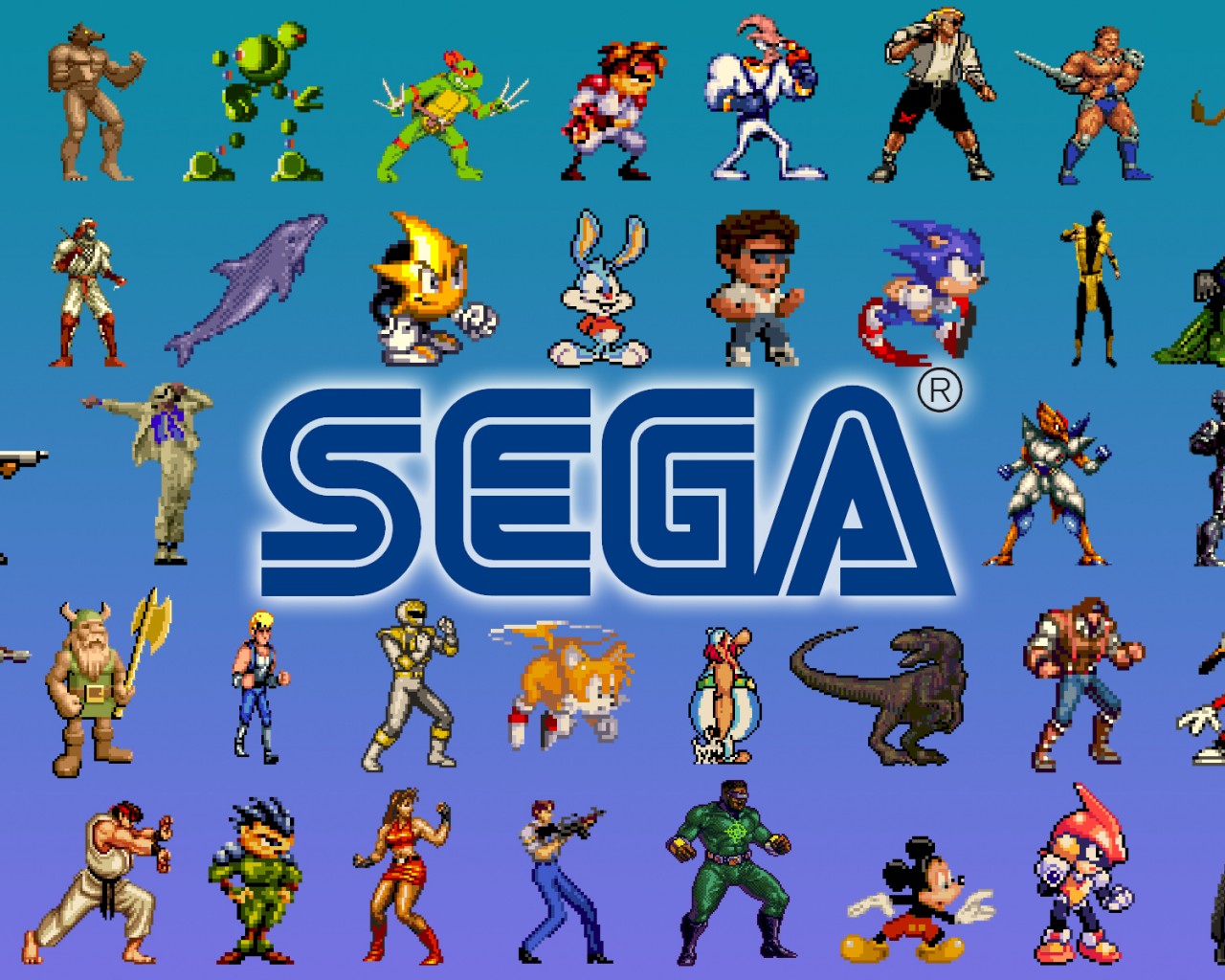 Sega, персонажи игр 1280x1024
