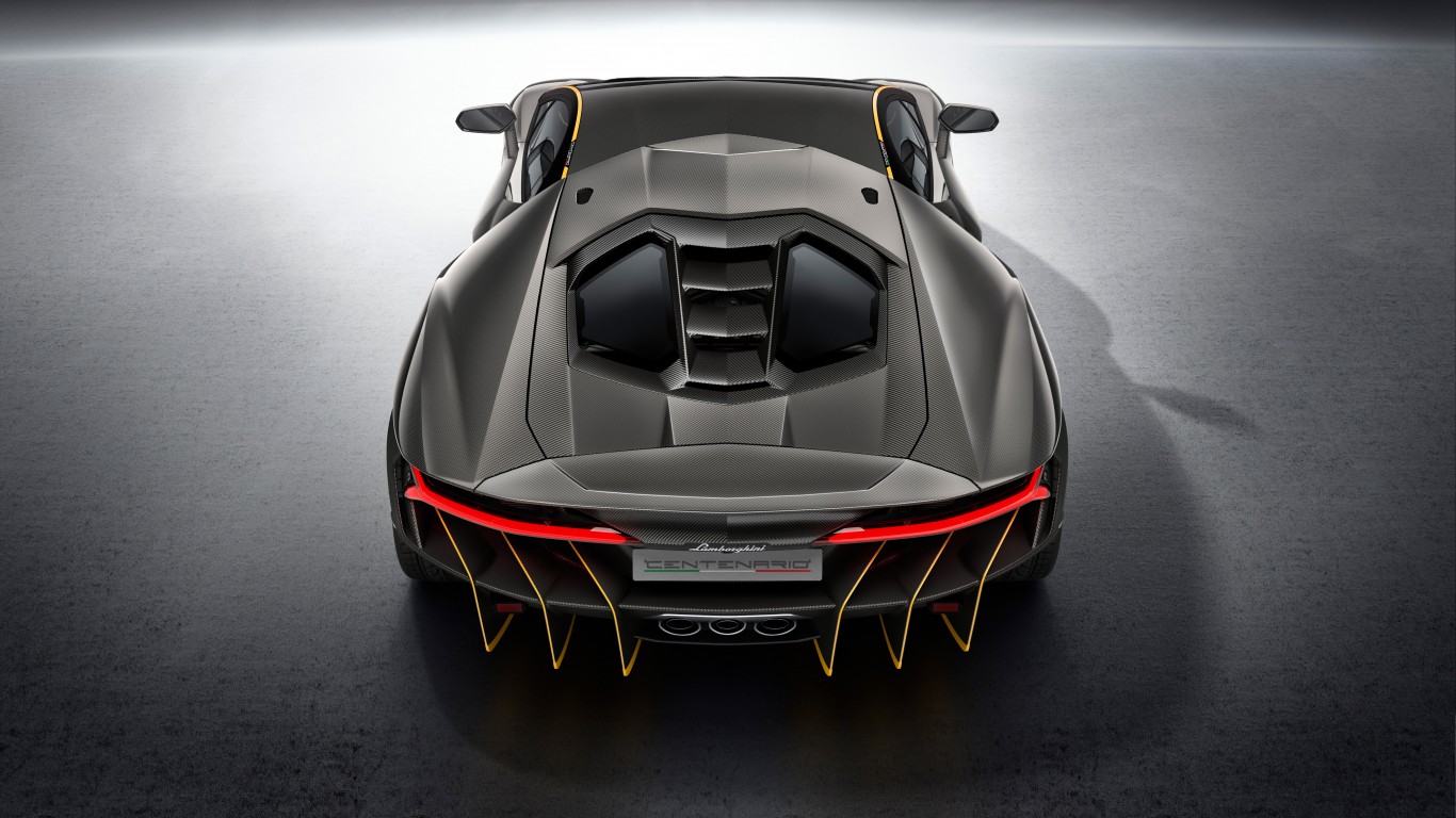 2016 Lamborghini Centenario, вид сзади 1366x768