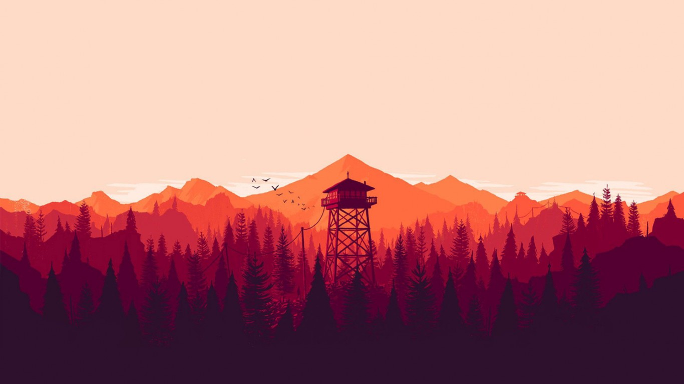 Обои Игра Firewatch 1366x768 скачать бесплатно на рабочий стол