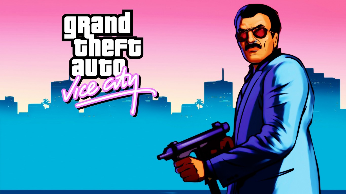 Обои Игра GTA Vice City 1366x768 скачать бесплатно на рабочий стол